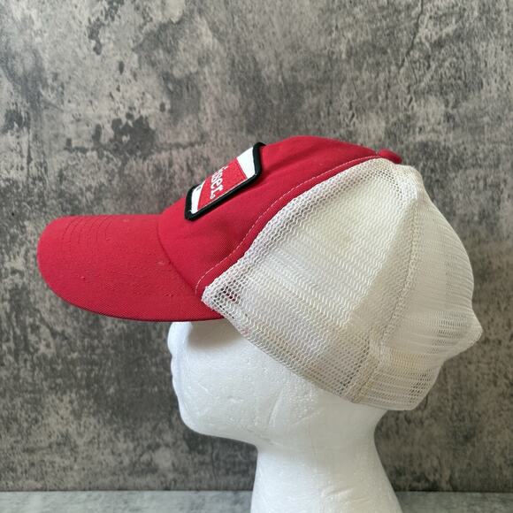 VINTAGE (90’s) Budweiser Trucker Hat / Red / Snapback / Beer / Official Product - Picture 2 of 6